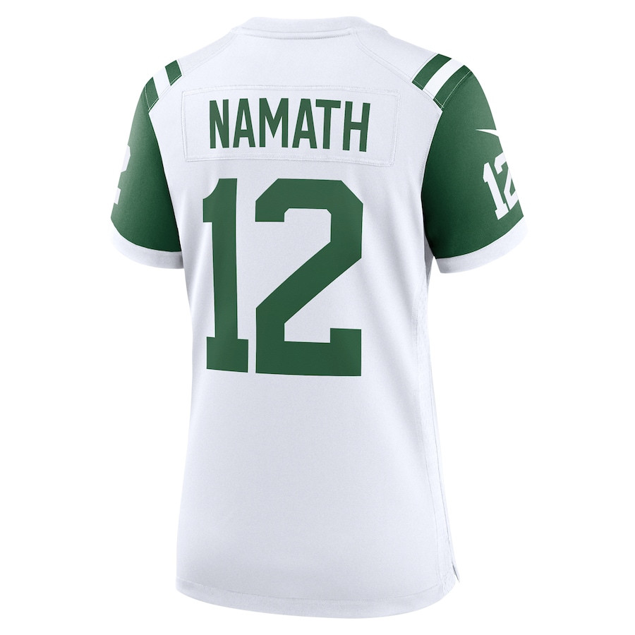 Joe Namath #12 New York Jets Alternate Game Jersey - Women's | White - Image 3