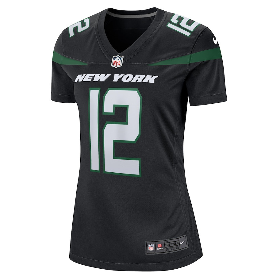 Alternative view of Joe Namath #12 New York Jets Game Jersey - Women's | Black