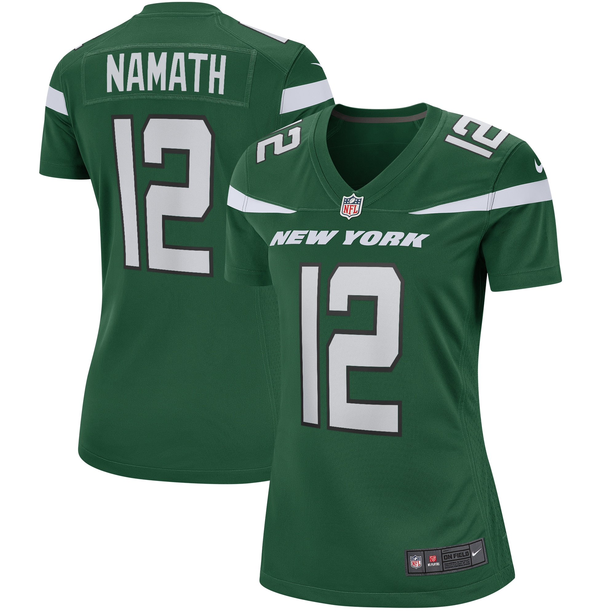 Joe Namath New York Jets Retired Player Game Jersey - Women's
