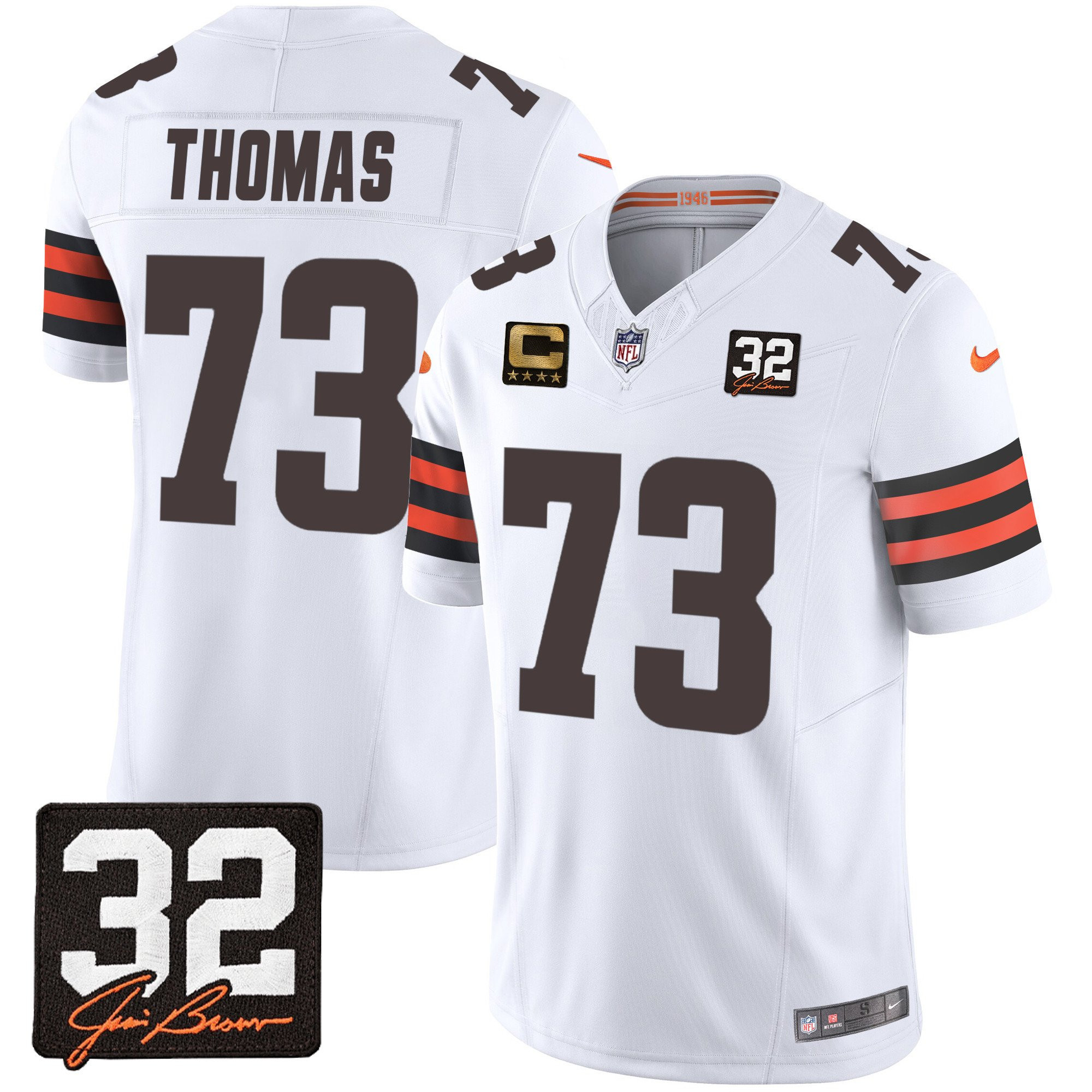 Joe Thomas #73 Cleveland Browns Game Jersey - Men's | White