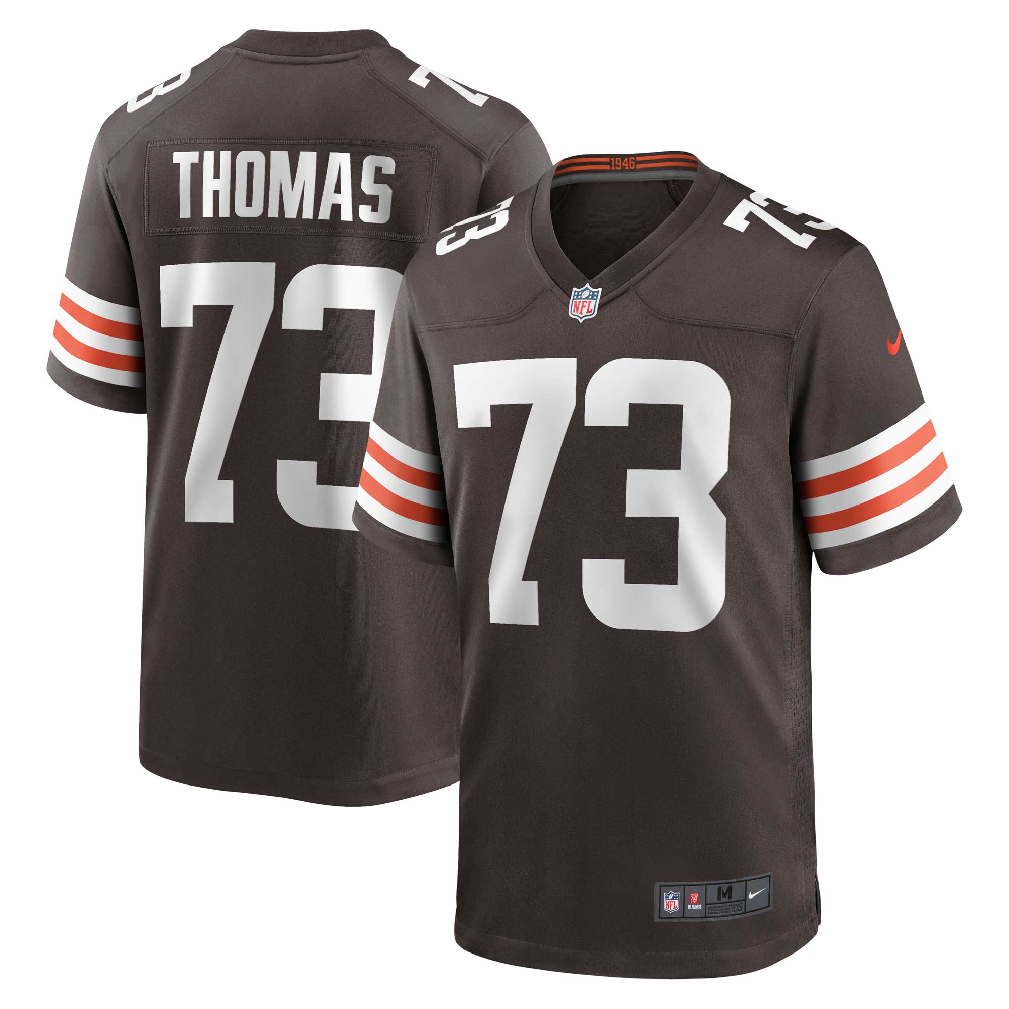 Alternative view of Joe Thomas Cleveland Browns Retired Player Game Jersey - Men's