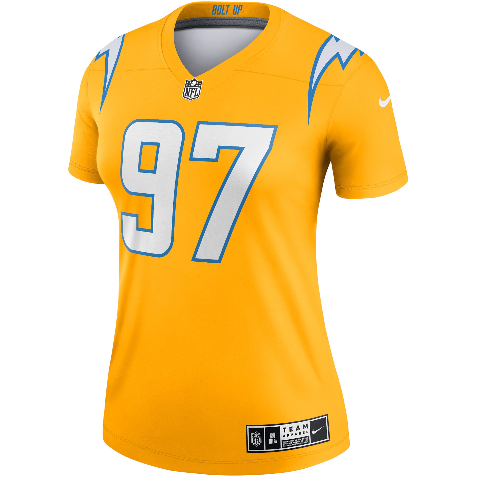 Alternative view of Joey Bosa Los Angeles Chargers Inverted Legend Jersey - Women's
