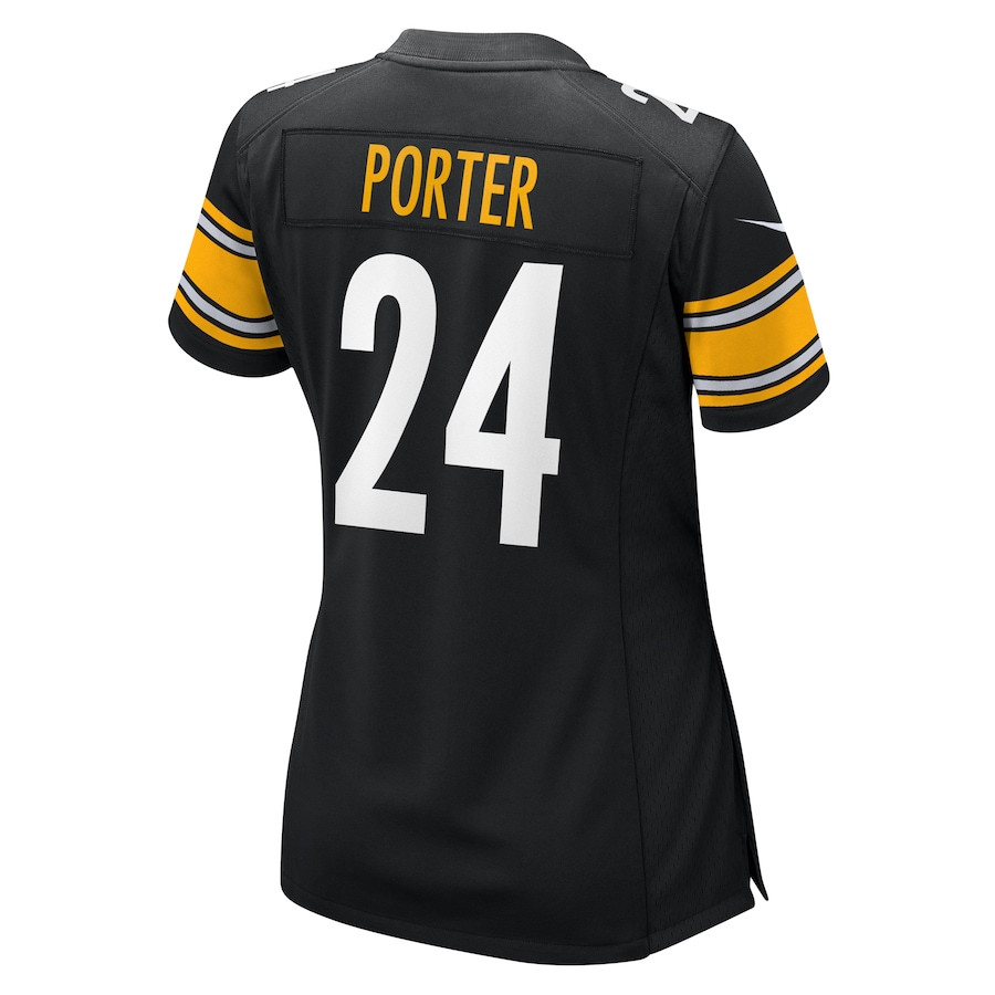 Joey Porter Jr. #24 Pittsburgh Steelers Game Jersey - Women's | Black - Image 3