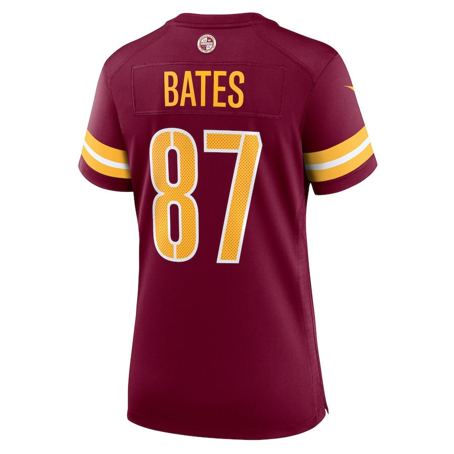 John Bates #87 Washington Commanders Super Bowl LIX Game Jersey - Women's | Burgundy - Image 3