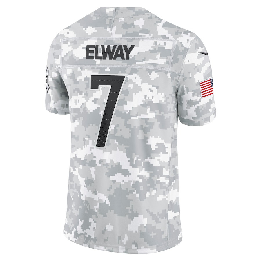 John Elway #7 Denver Broncos Salute To Service Limited Jersey - Men's | Arctic Camo - Image 3