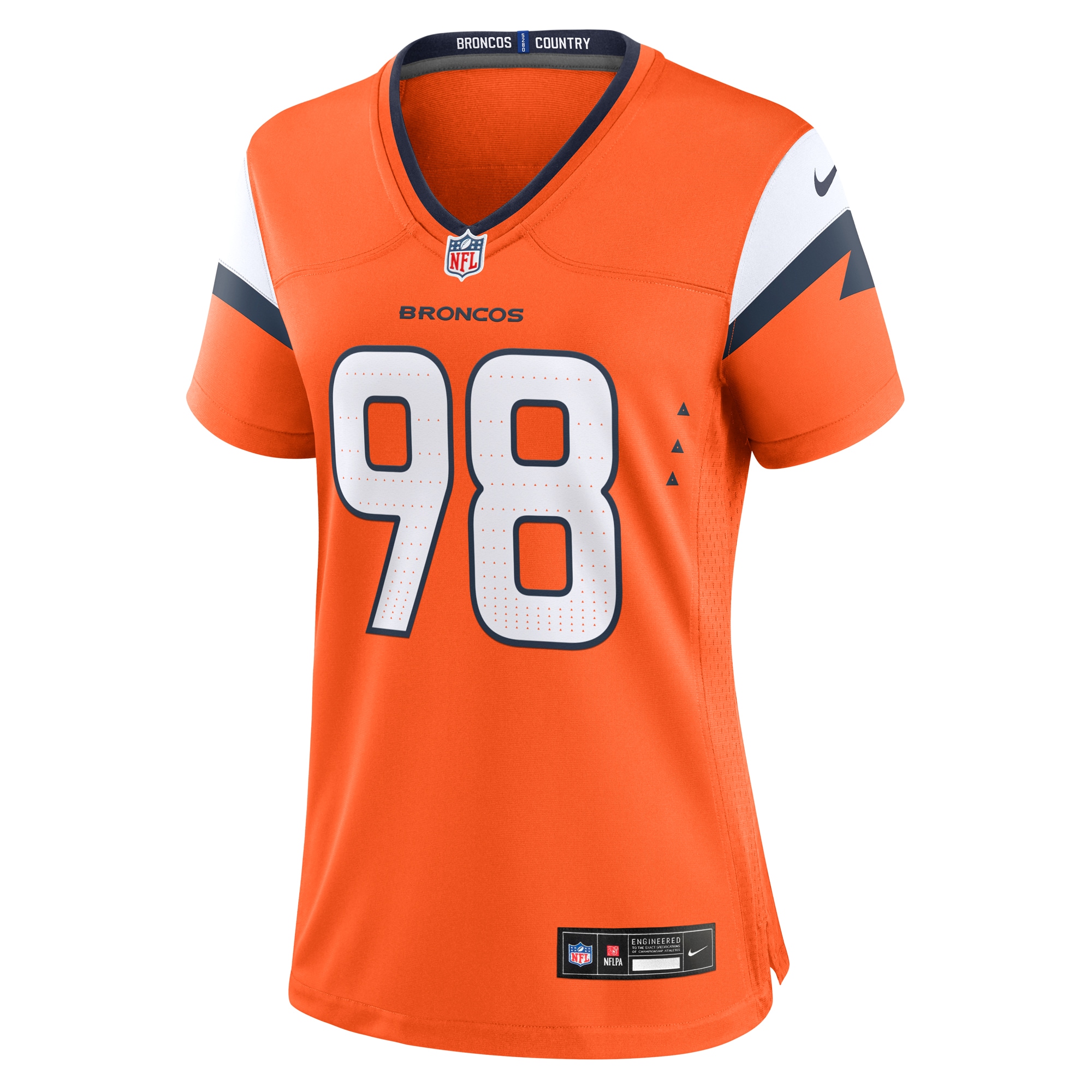 John Franklin-Myers Denver Broncos Game Jersey - Women's | Myers Orange Team Game Jersey - Image 2