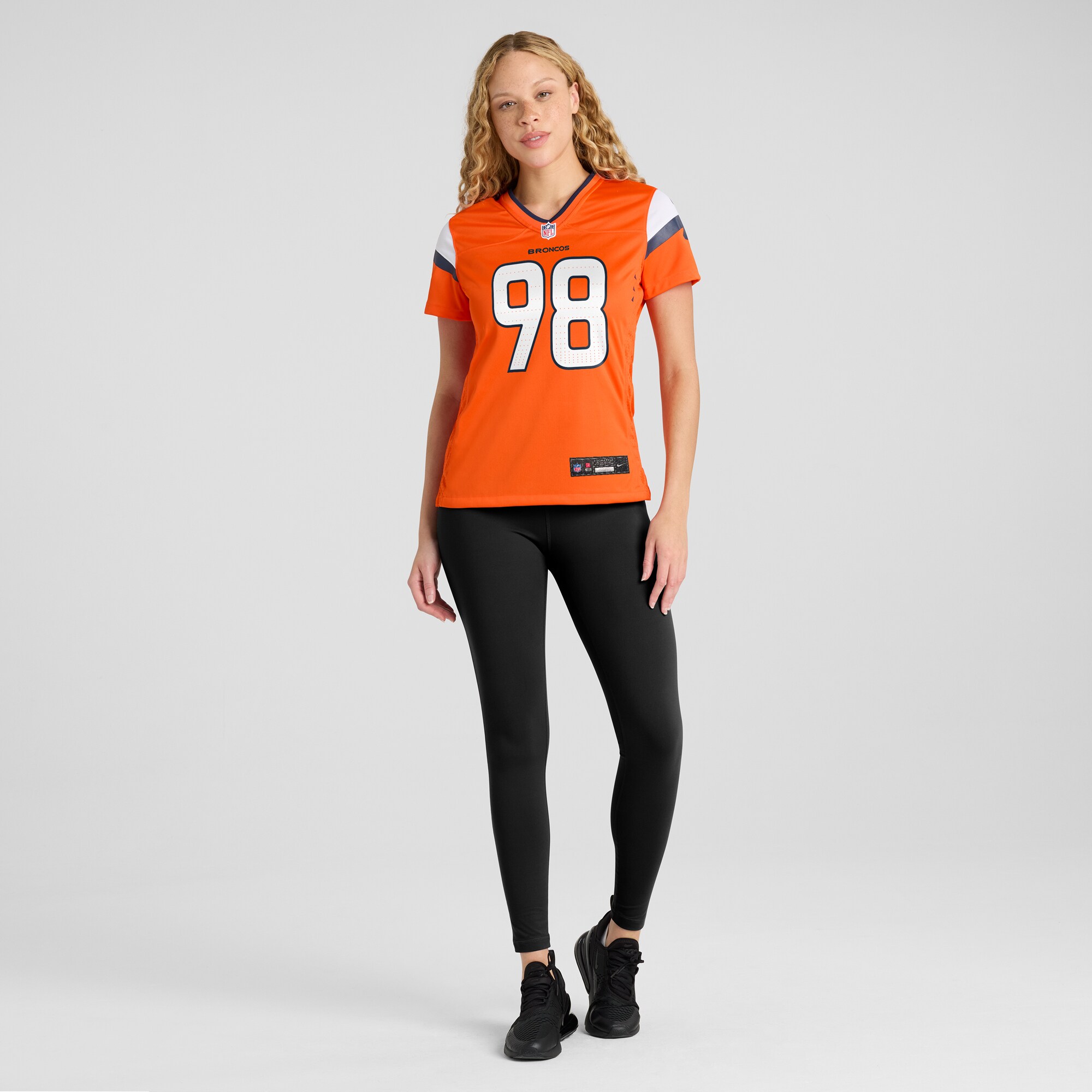 John Franklin-Myers Denver Broncos Game Jersey - Women's | Myers Orange Team Game Jersey - Image 4