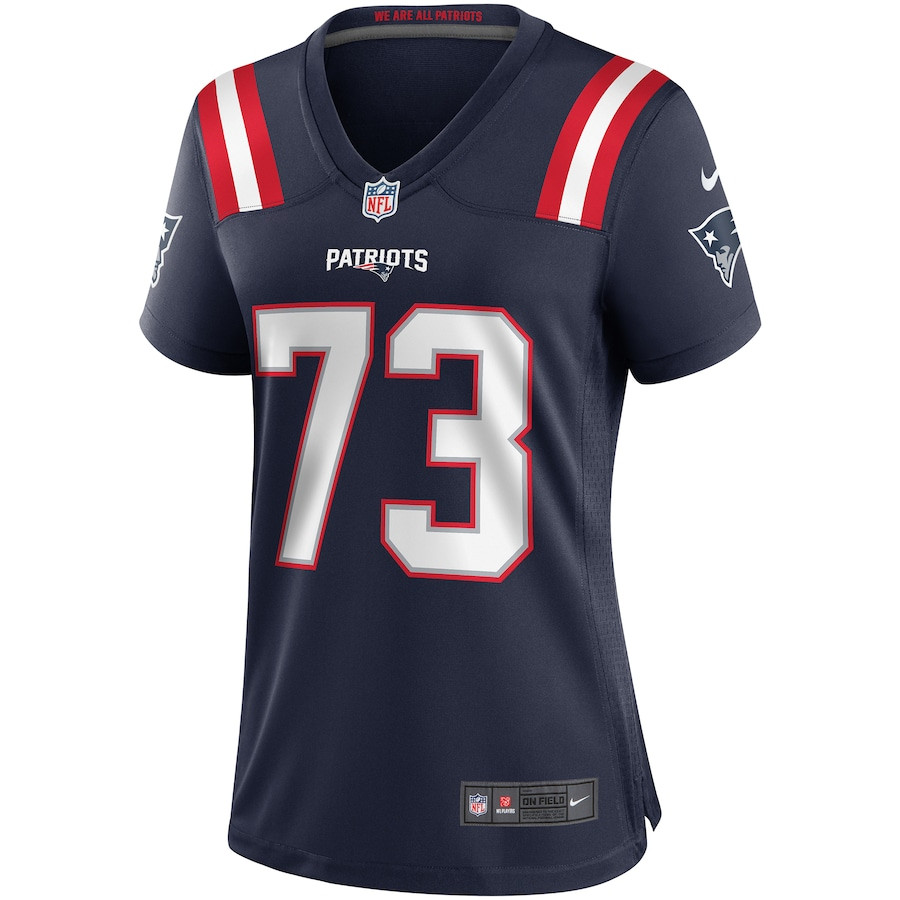 Alternative view of John Hannah #73 New England Patriots Game Jersey - Women's | Navy