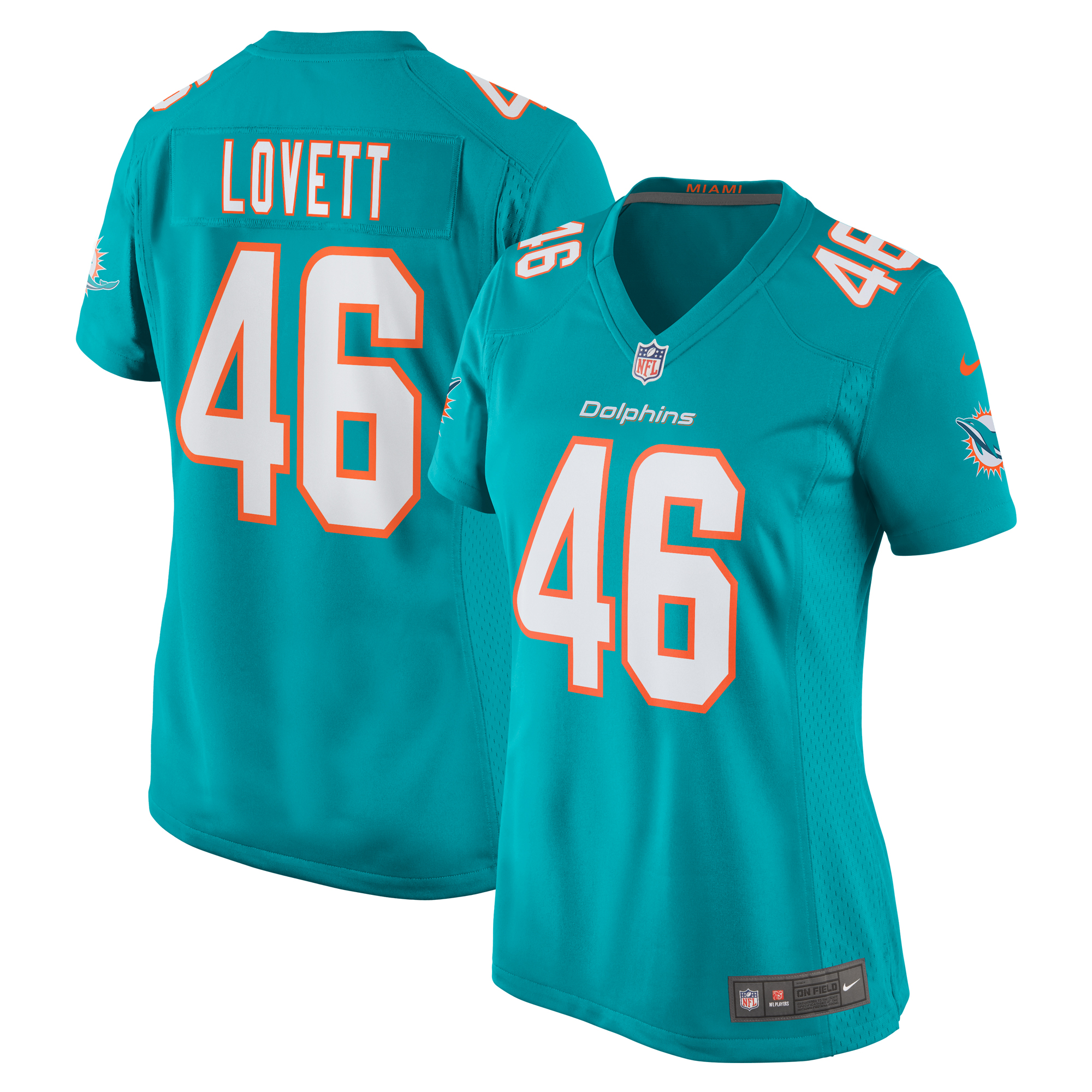 John Lovett Miami Dolphins Game Jersey - Women's