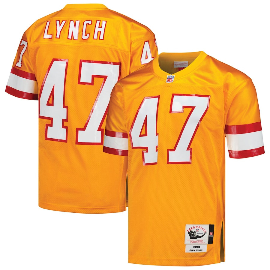 John Lynch #47 Tampa Bay Buccaneers Throwback Game Jersey - Men's | Orange