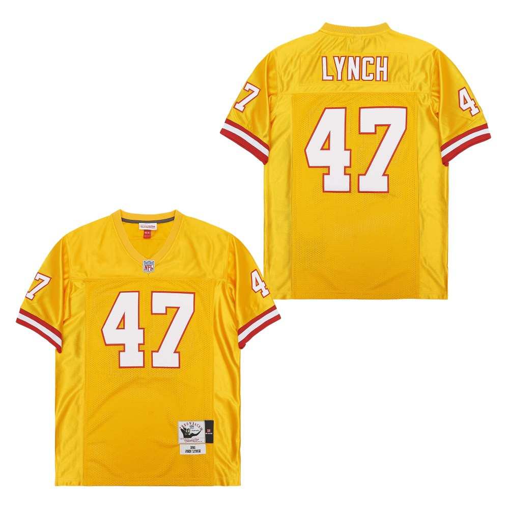 John Lynch #47 Tampa Bay Buccaneers Throwback Game Jersey - Men's | Yellow