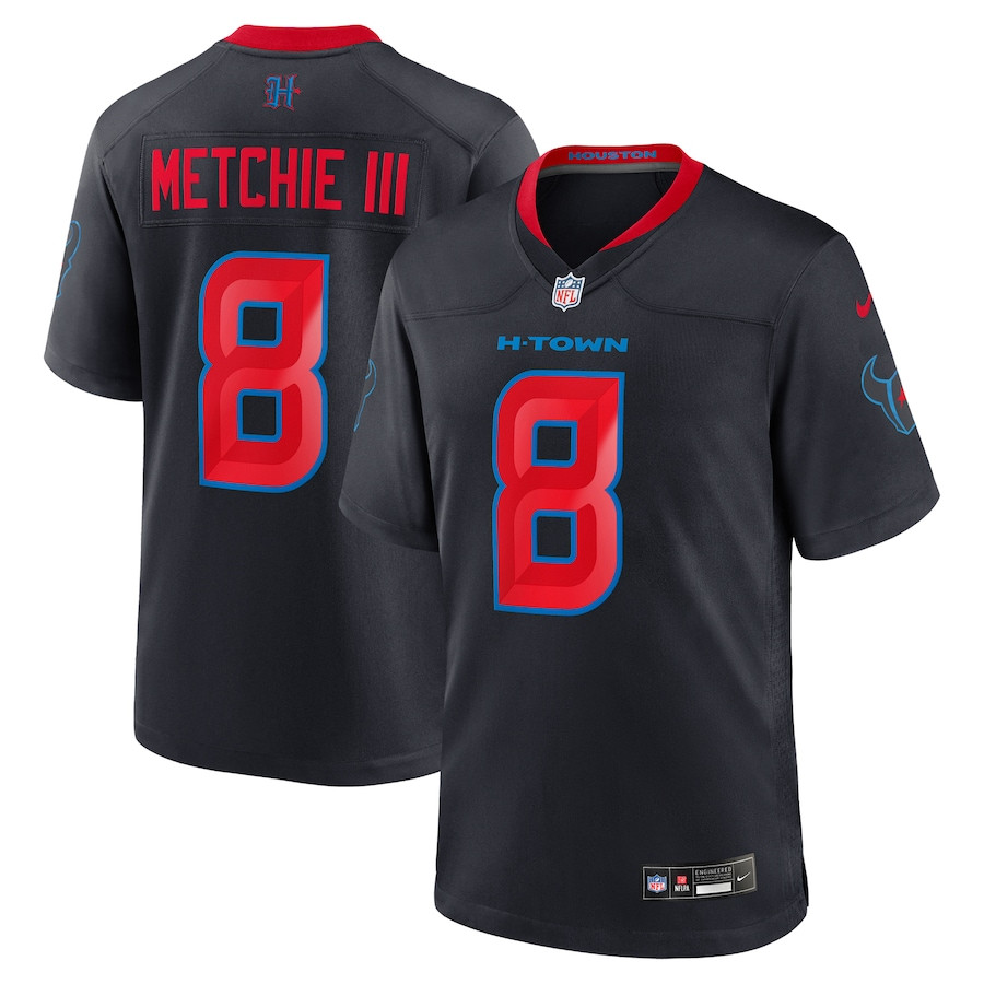 John Metchie III #8 Houston Texans 2nd Alternate Game Jersey - Men's | Navy