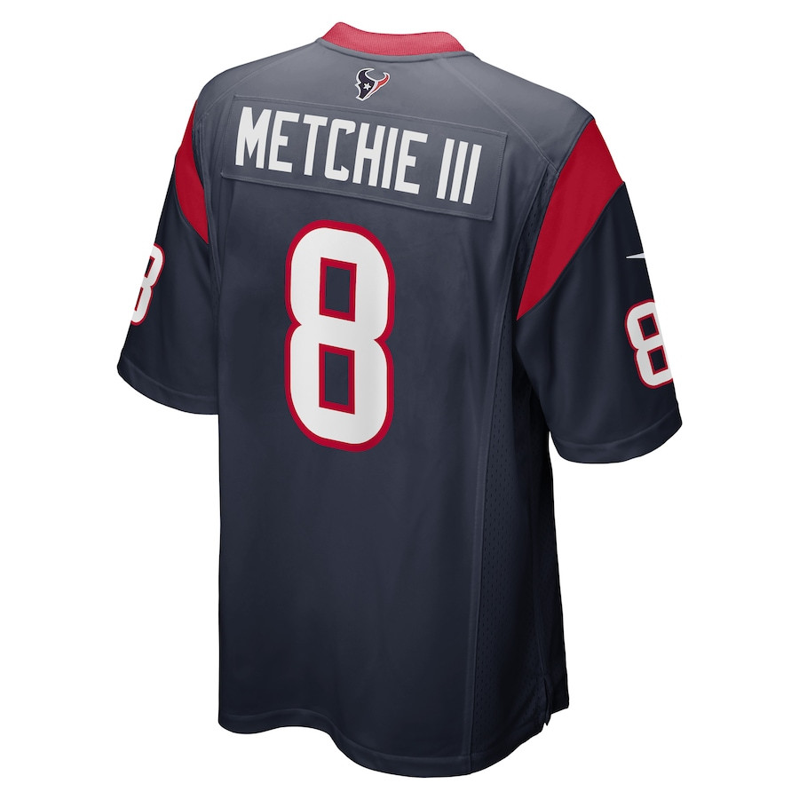 John Metchie III #8 Houston Texans Game Jersey - Men's | Navy - Image 3