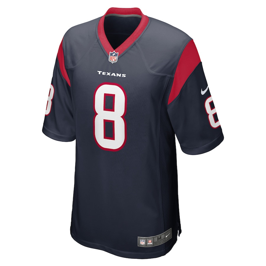Alternative view of John Metchie III #8 Houston Texans Game Jersey - Men's | Navy