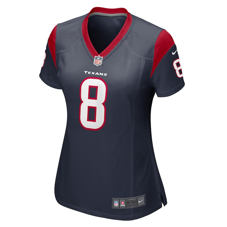 Alternative view of John Metchie III #8 Houston Texans Game Jersey - Women's | Navy