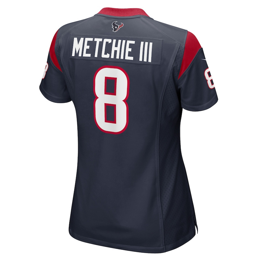 John Metchie III #8 Houston Texans Game Jersey - Women's | Navy - Image 3