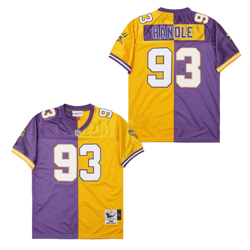 Alternative view of John Randle #93 Minnesota Vikings Throwback Game Jersey - Men's
