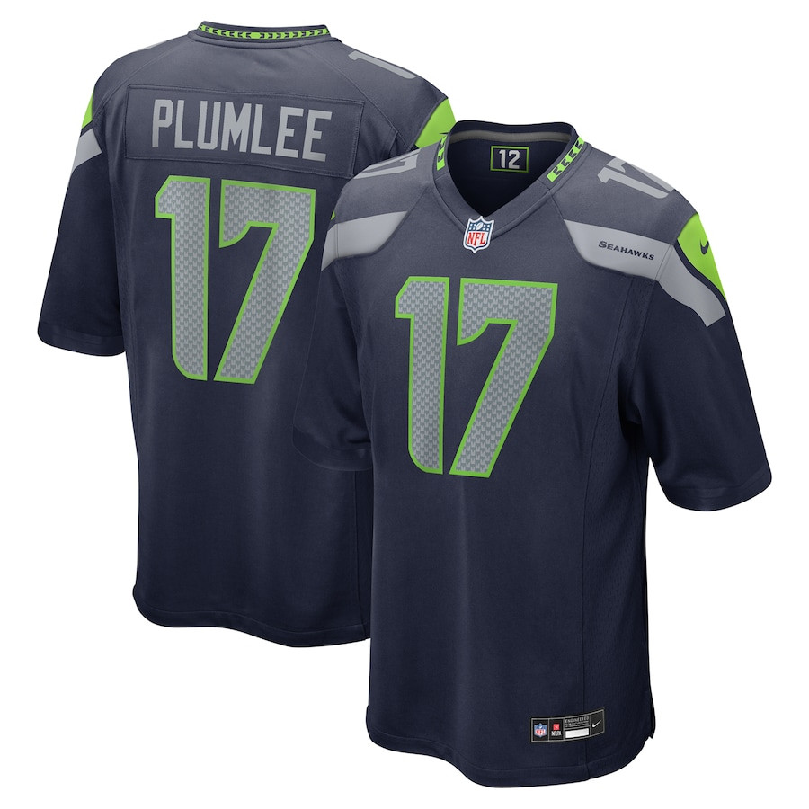 John Rhys Plumlee #17 Seattle Seahawks Game Jersey - Men's | College Navy