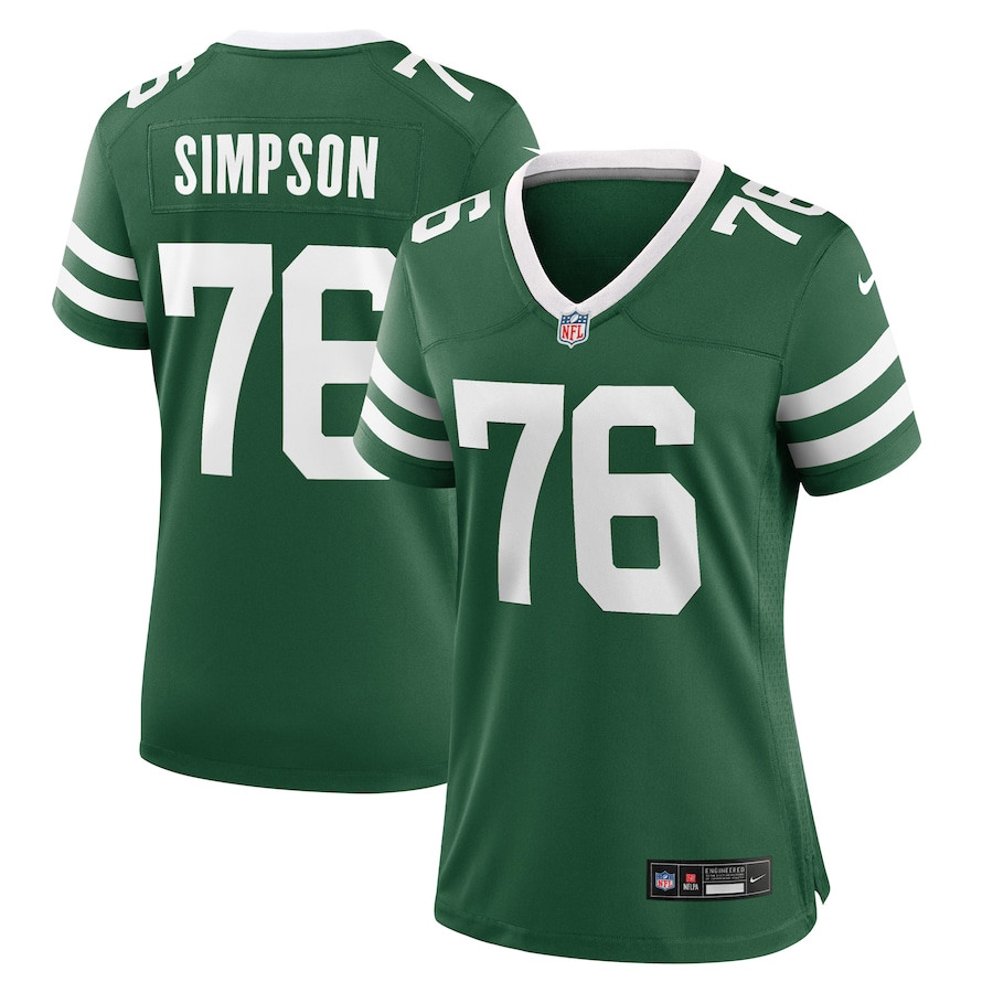 John Simpson #76 New York Jets Game Jersey - Women's | Legacy Green