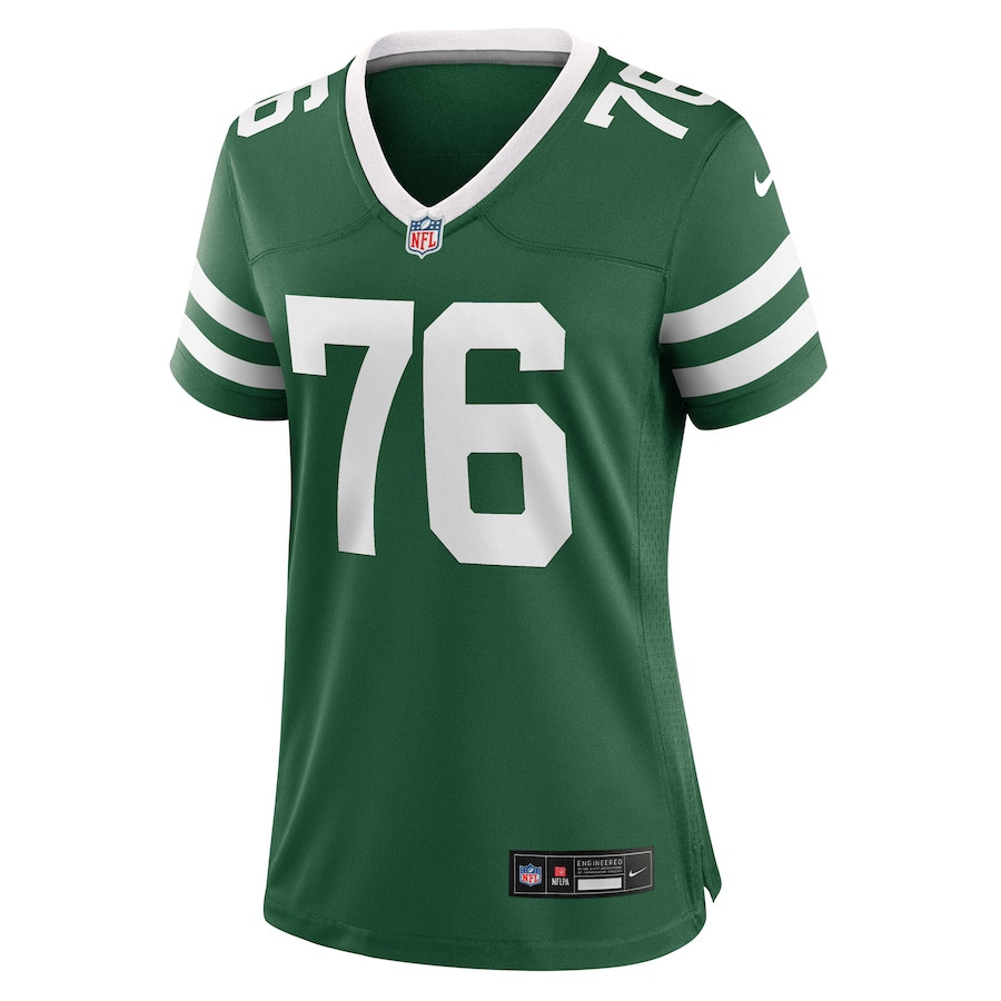 Alternative view of John Simpson #76 New York Jets Game Jersey - Women's | Legacy Green