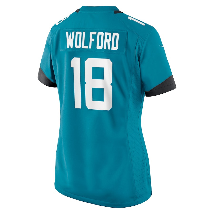 John Wolford #18 Jacksonville Jaguars Game Jersey - Women's | Teal - Image 3