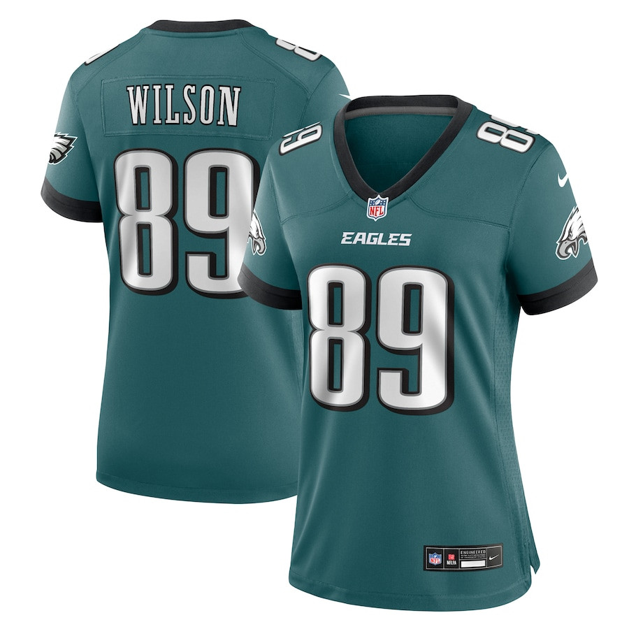 Johnny Wilson #89 Philadelphia Eagles Game Jersey - Women's | Midnight Green