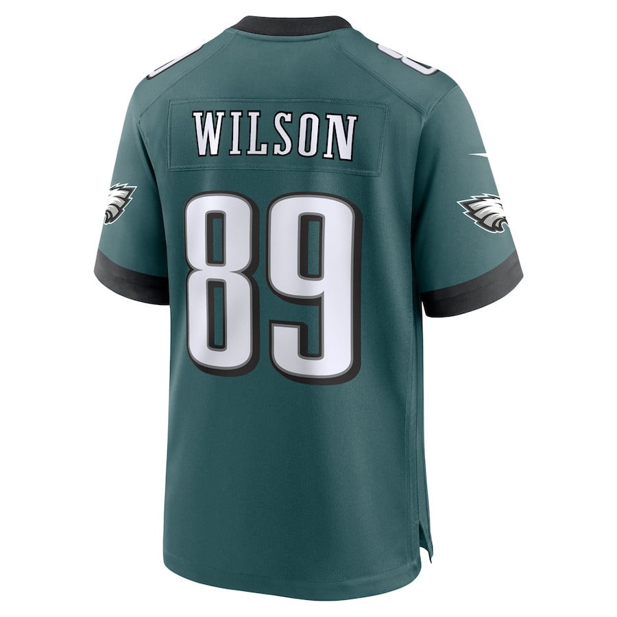 Johnny Wilson #89 Philadelphia Eagles Super Bowl LIX Game Jersey - Men's | Midnight Green - Image 3