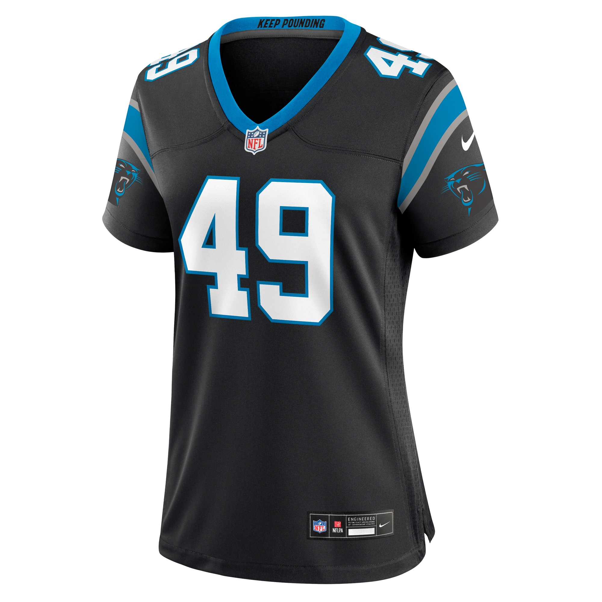Alternative view of Jon Rhattigan Carolina Panthers Game Jersey - Women's