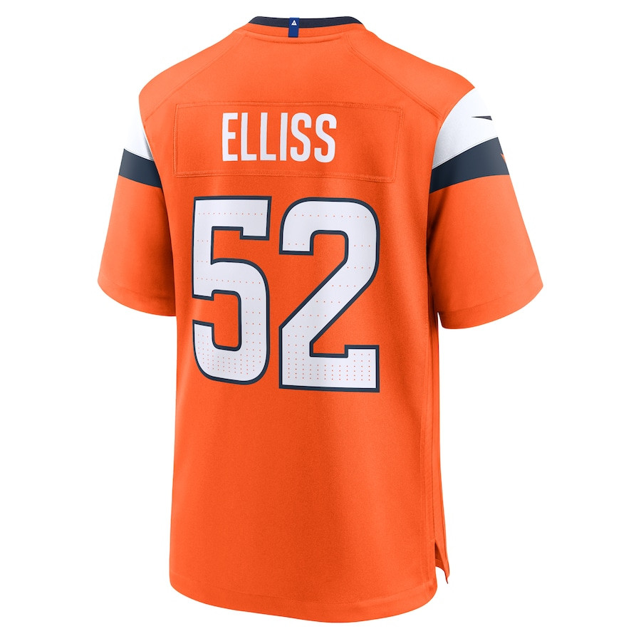 Jonah Elliss #52 Denver Broncos Game Jersey - Men's | Orange - Image 3