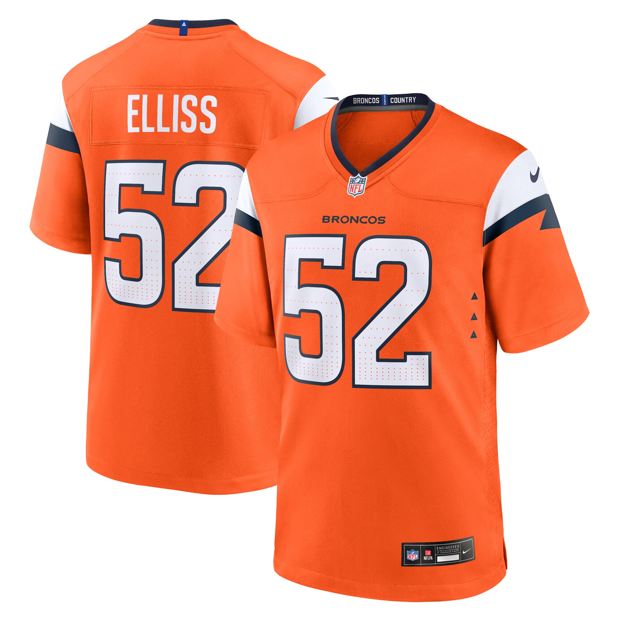 Jonah Elliss Denver Broncos Game Jersey - Men's