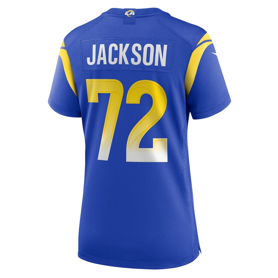 Jonah Jackson #72 Los Angeles Rams Game Jersey - Women's | Royal - Image 3