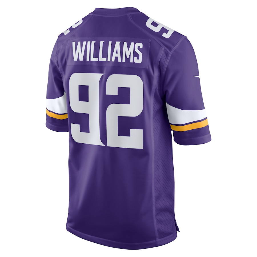 Jonah Williams #92 Minnesota Vikings Game Jersey - Men's | Purple - Image 3