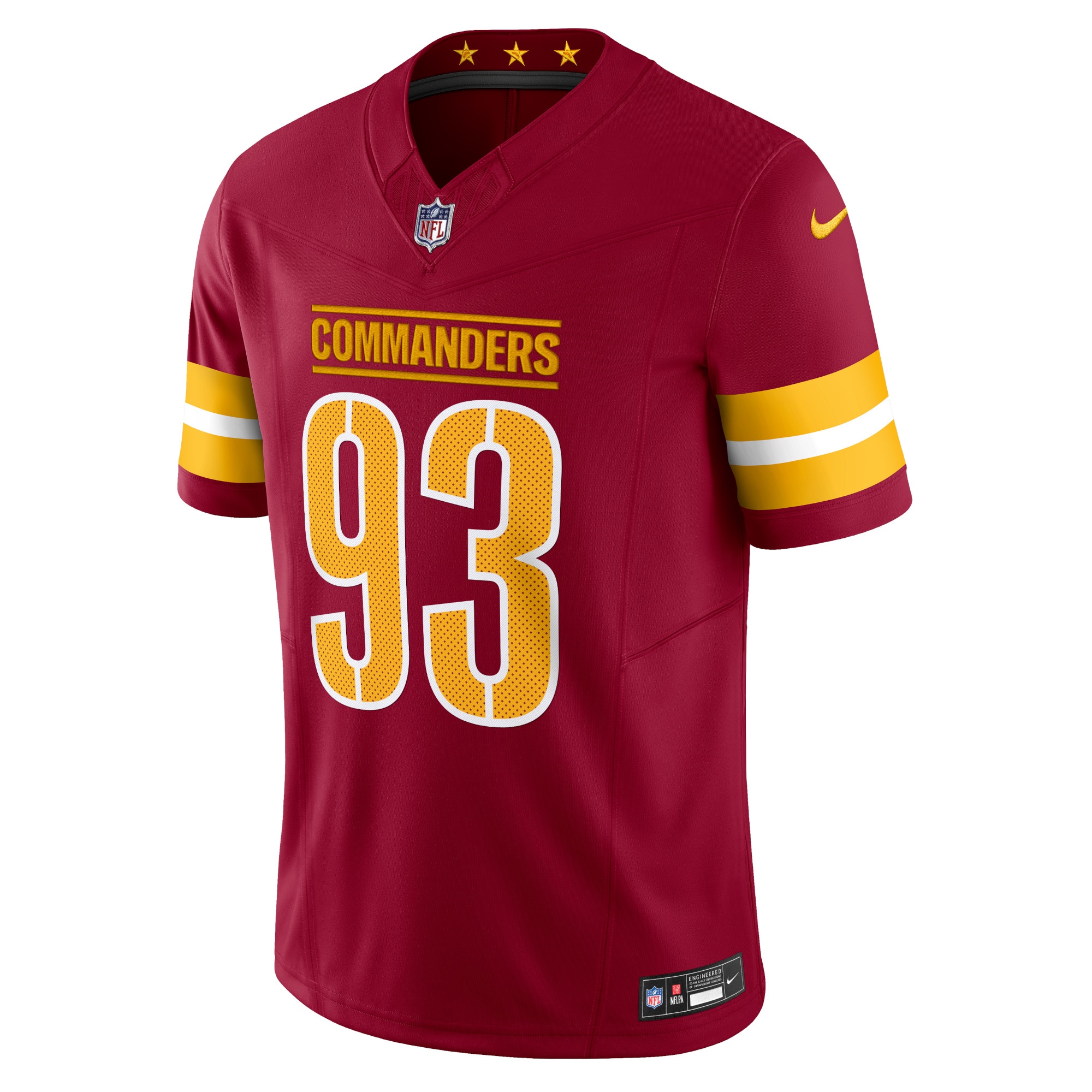Alternative view of Jonathan Allen Washington Commanders Vapor F.U.S.E. Limited Jersey - Men's
