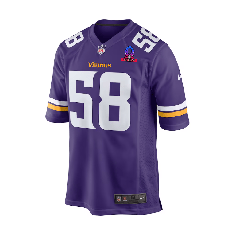Alternative view of Jonathan Greenard #58 Baltimore Ravens Game Jersey - Men's | Purple