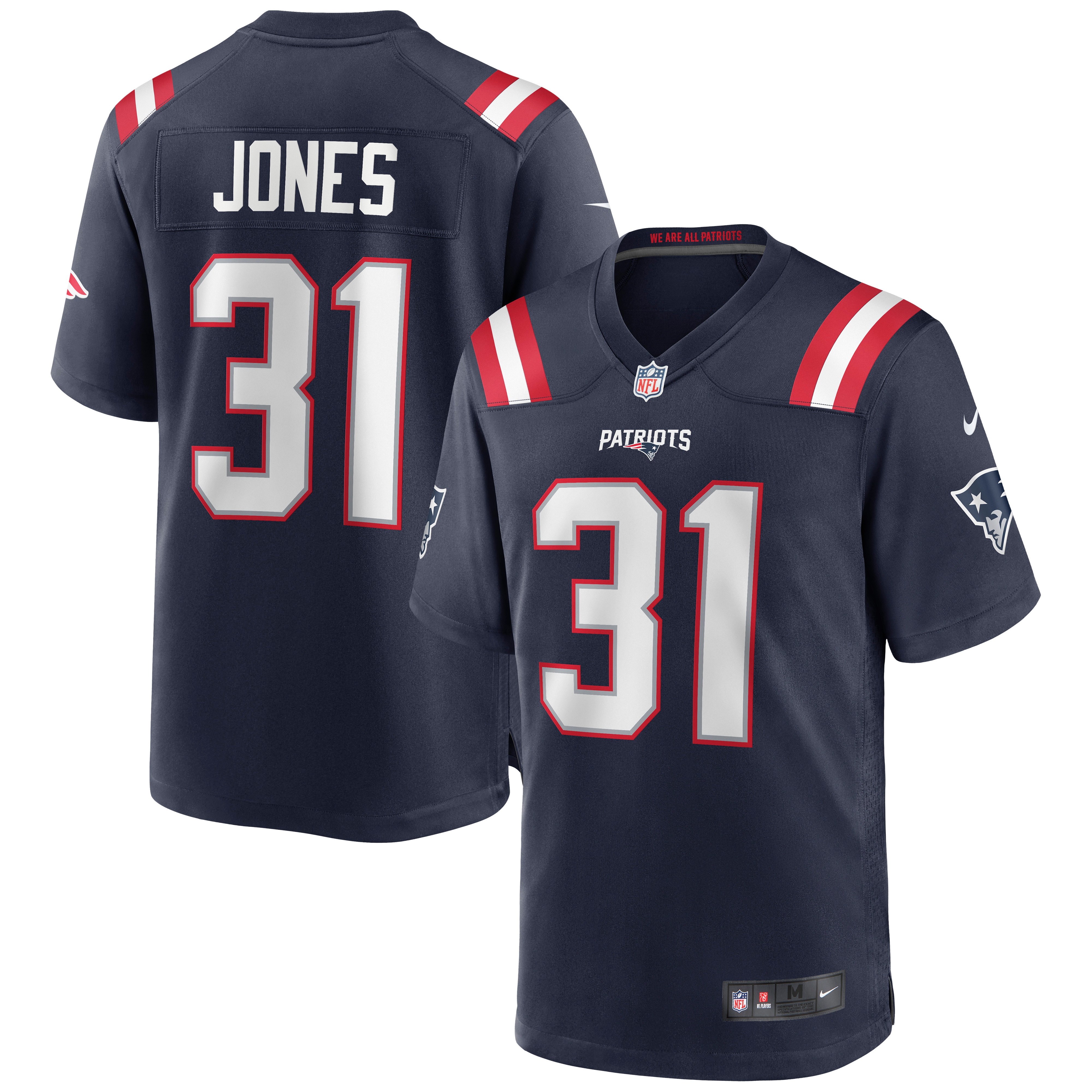 Jonathan Jones New England Patriots Game Jersey - Men's