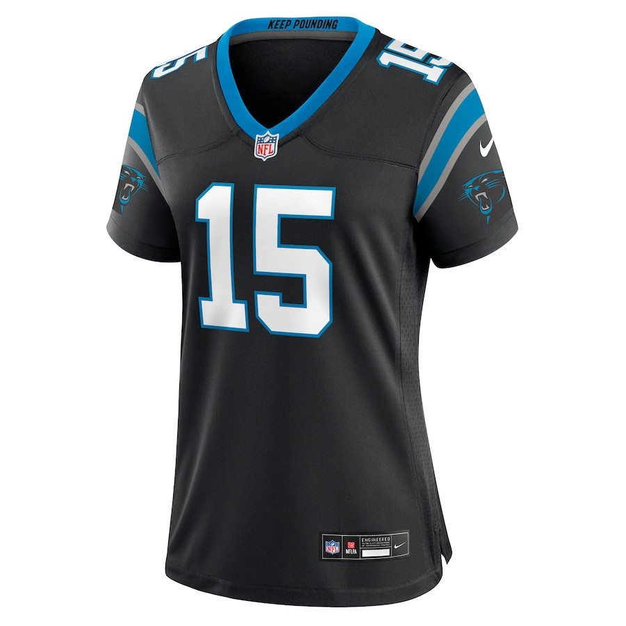 Alternative view of Jonathan Mingo #15 Carolina Panthers Game Jersey - Women's | Black