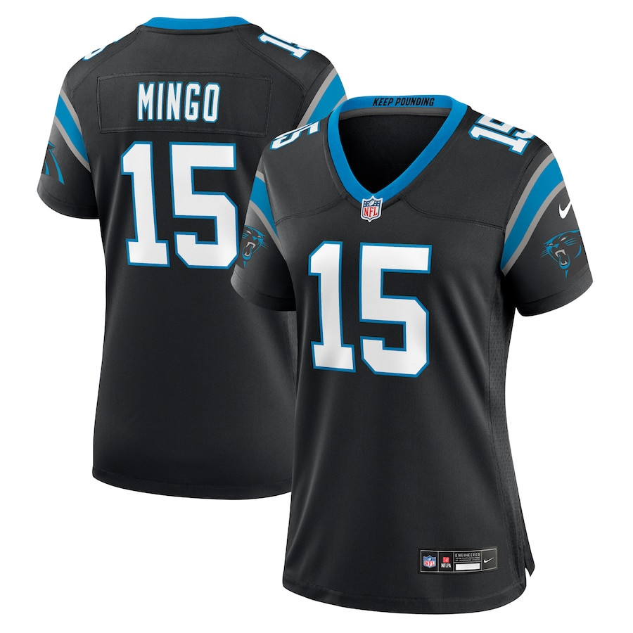 Jonathan Mingo #15 Carolina Panthers Game Jersey - Women's | Black