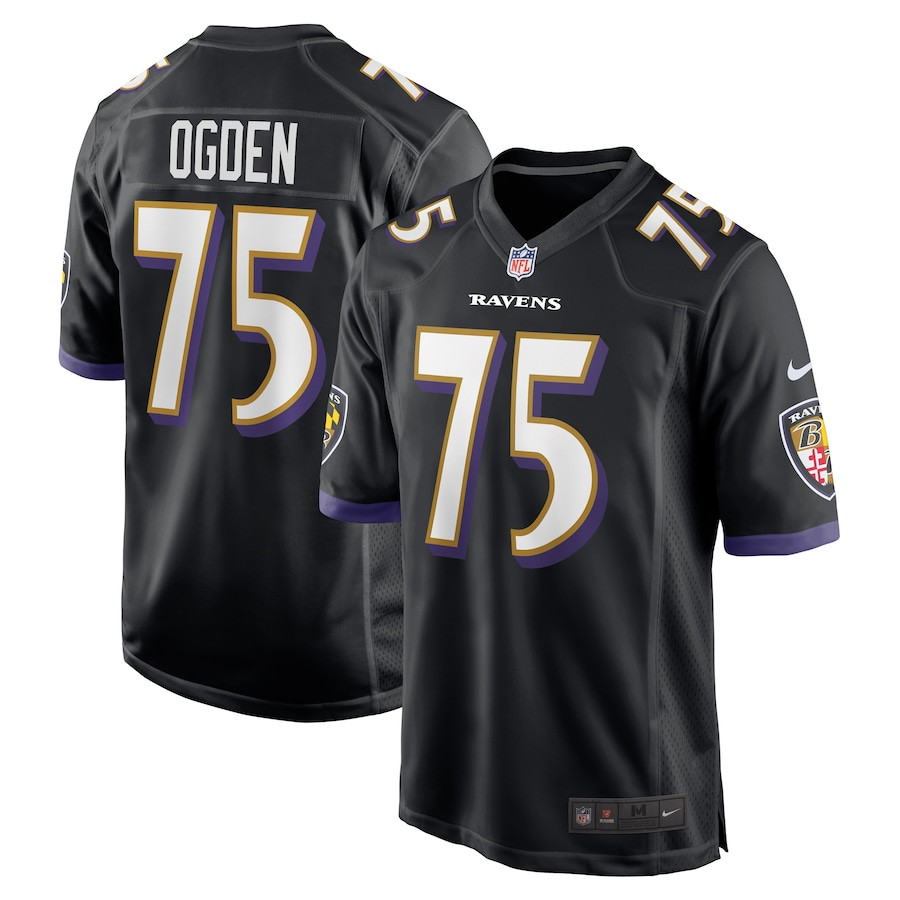Jonathan Ogden #75 Baltimore Ravens Game Jersey - Men's | Black