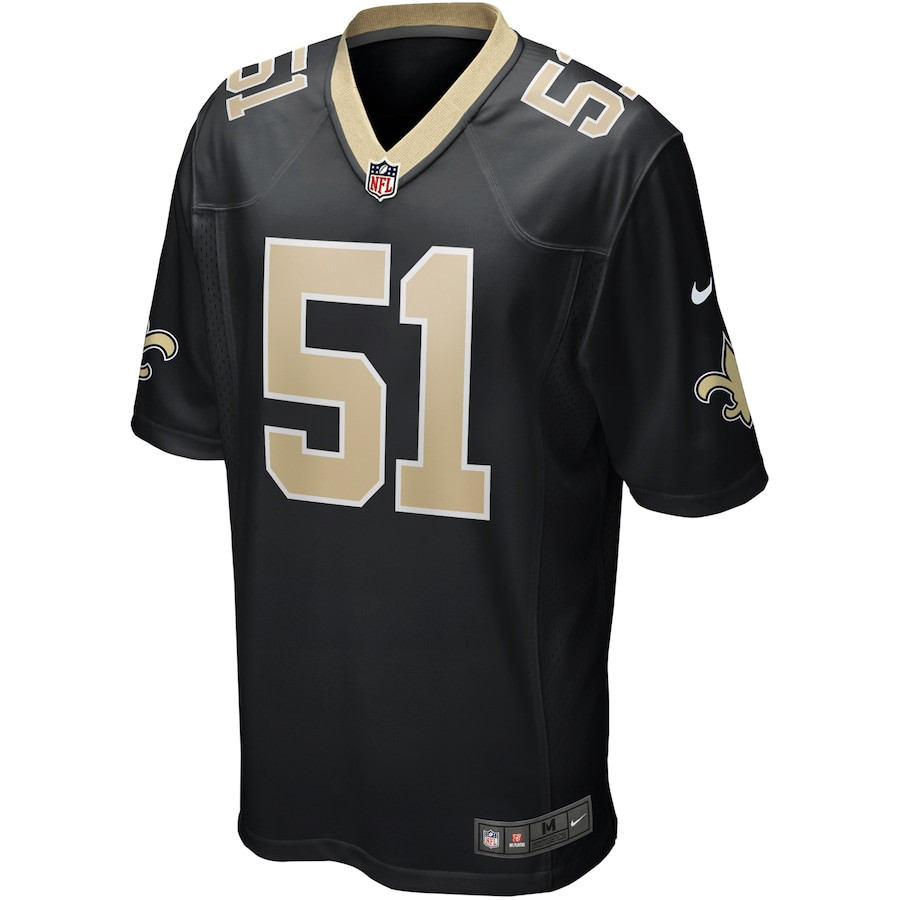 Alternative view of Jonathan Vilma #51 New Orleans Saints Game Jersey - Men's | Black