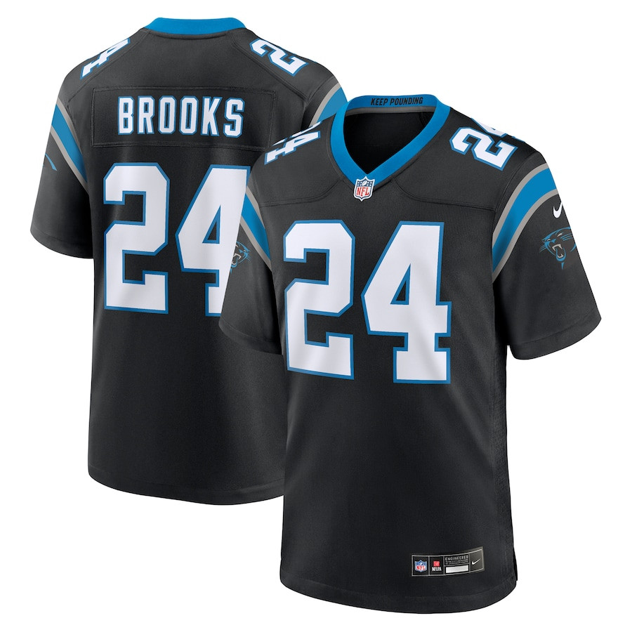 Jonathon Brooks #24 Carolina Panthers Game Jersey - Men's | Black