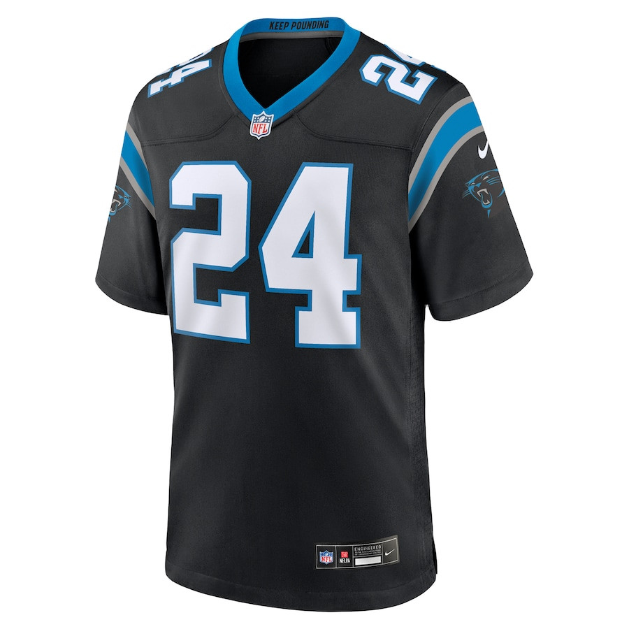 Alternative view of Jonathon Brooks #24 Carolina Panthers Game Jersey - Men's | Black