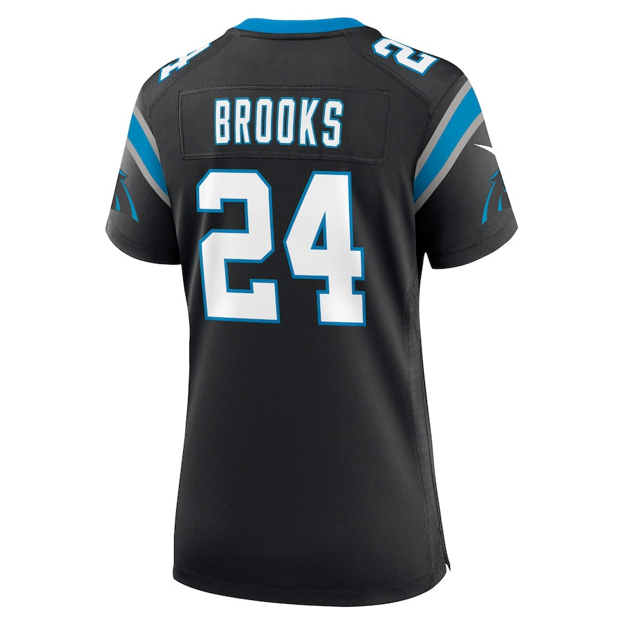 Jonathon Brooks #24 Carolina Panthers Game Jersey - Women's | Black - Image 3