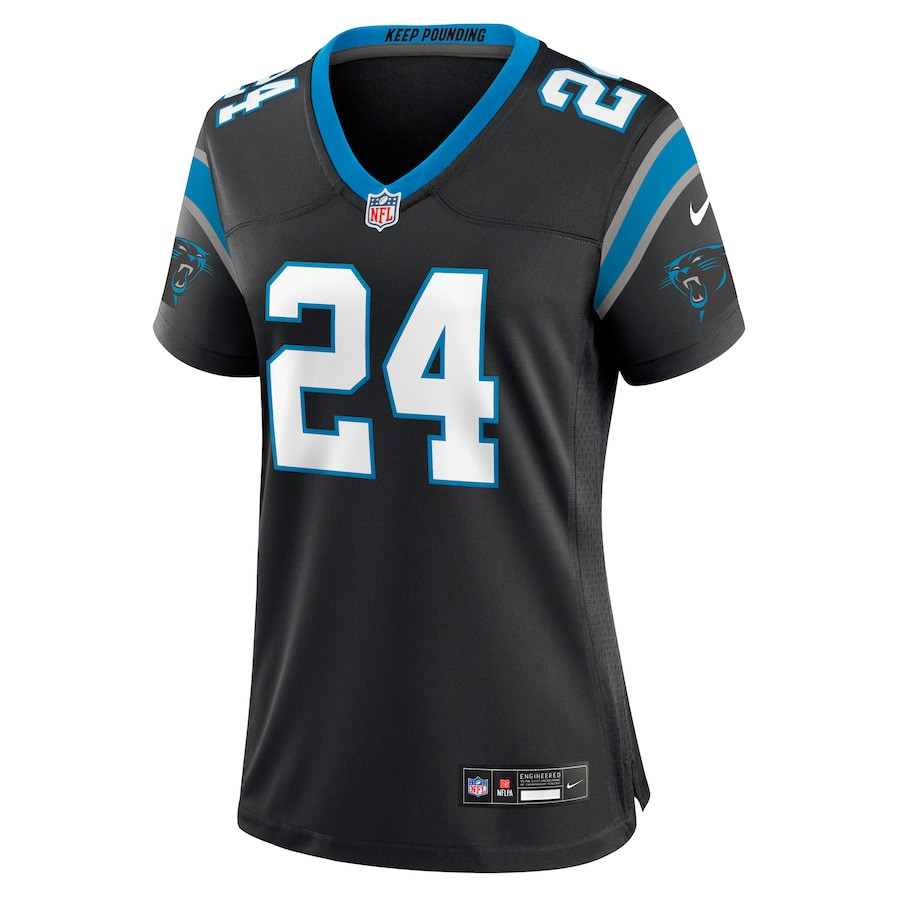 Alternative view of Jonathon Brooks #24 Carolina Panthers Game Jersey - Women's | Black