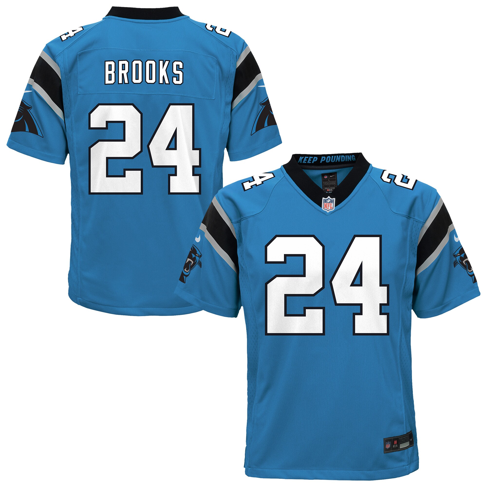 Jonathon Brooks Carolina Panthers Alternate Game Jersey - Youth