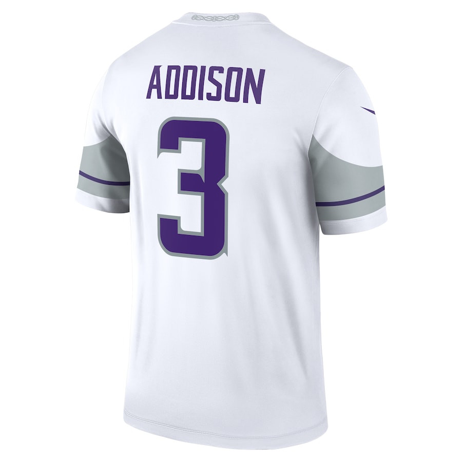 Jordan Addison #3 Minnesota Vikings Alternate Legend Jersey - Men's | White - Image 3