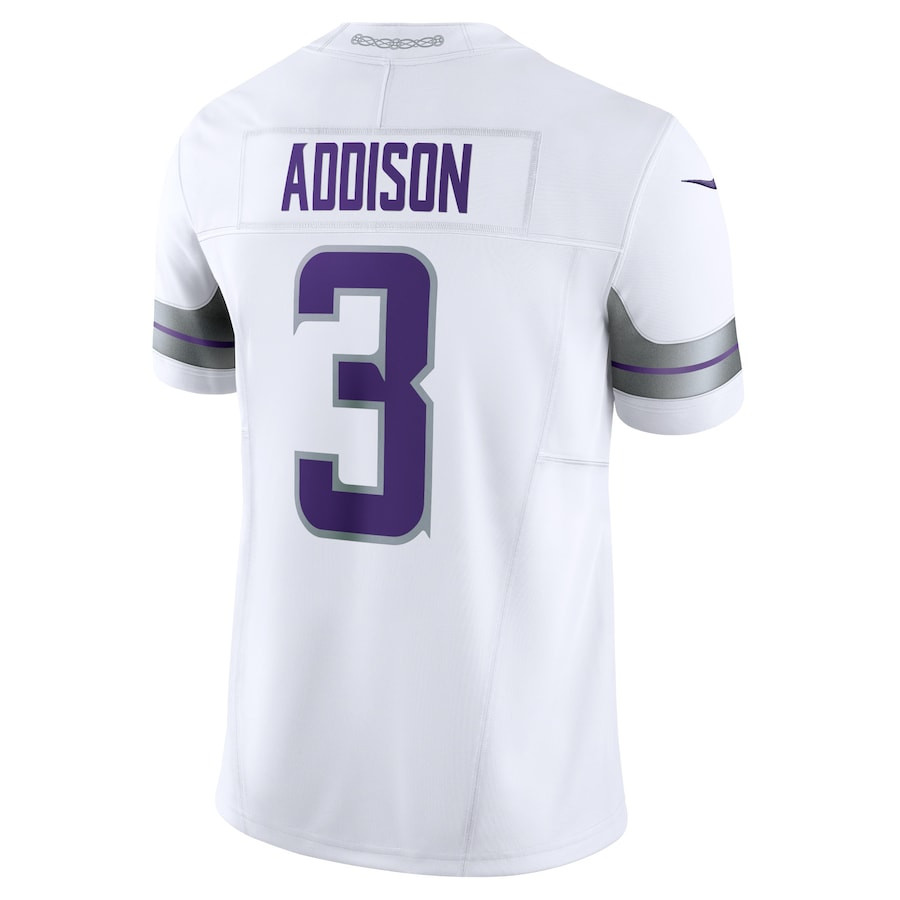Jordan Addison #3 Minnesota Vikings Alternate Vapor F.U.S.E. Limited Jersey - Men's | White - Image 3