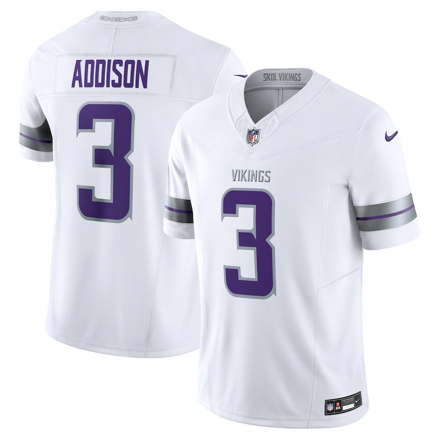 Jordan Addison #3 Minnesota Vikings Alternate Vapor F.U.S.E. Limited Jersey - Men's | White