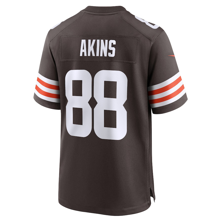 Jordan Akins #88 Cleveland Browns Game Jersey - Men's | Brown - Image 3