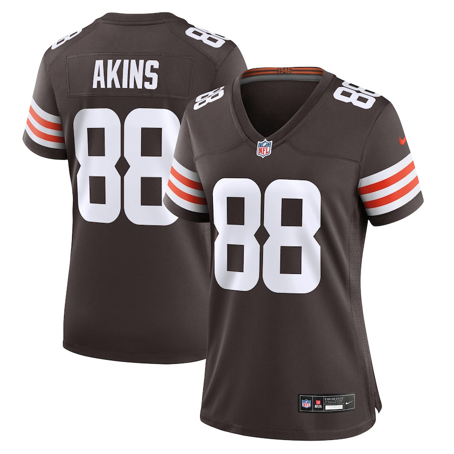 Jordan Akins #88 Cleveland Browns Game Jersey - Women's | Brown