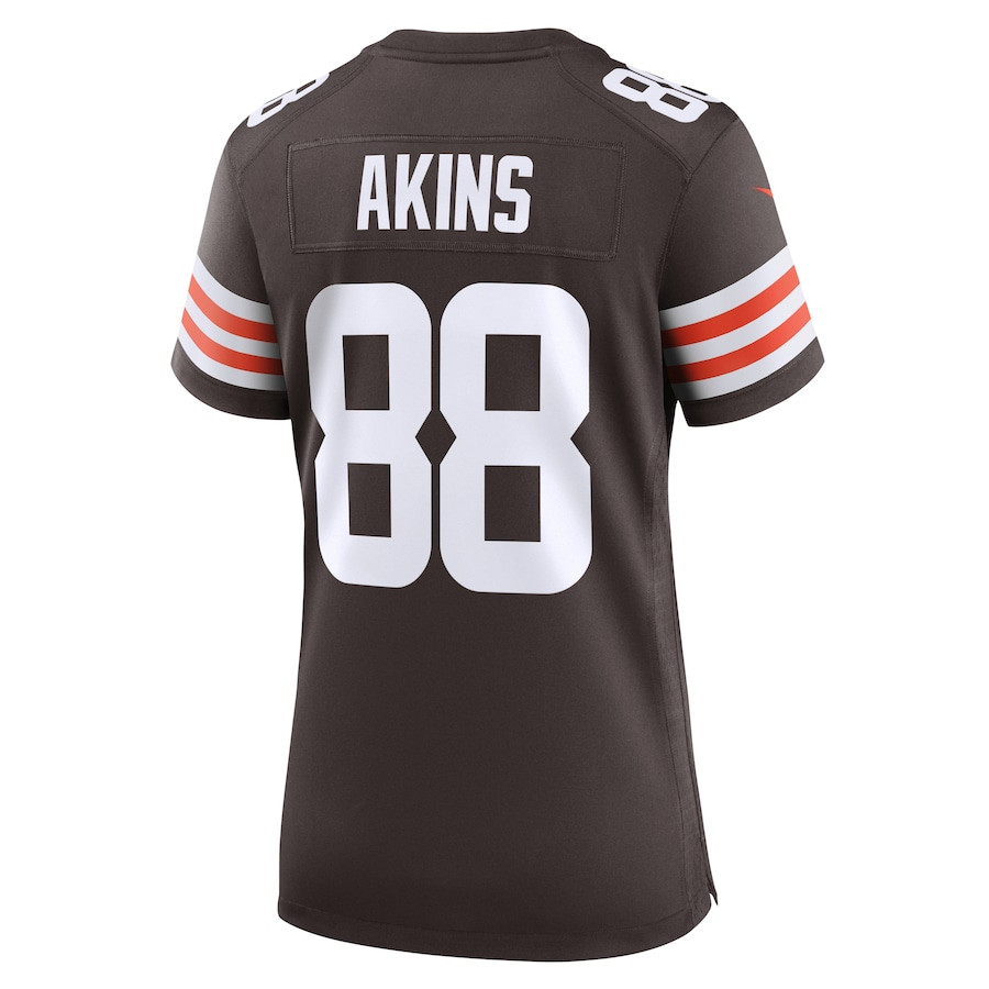 Jordan Akins #88 Cleveland Browns Game Jersey - Women's | Brown - Image 3